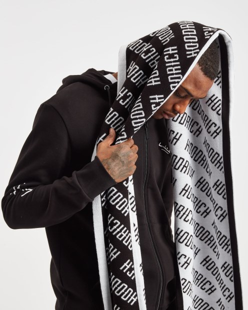 Black/White OG Logo Reversible Scarf Hoodrich